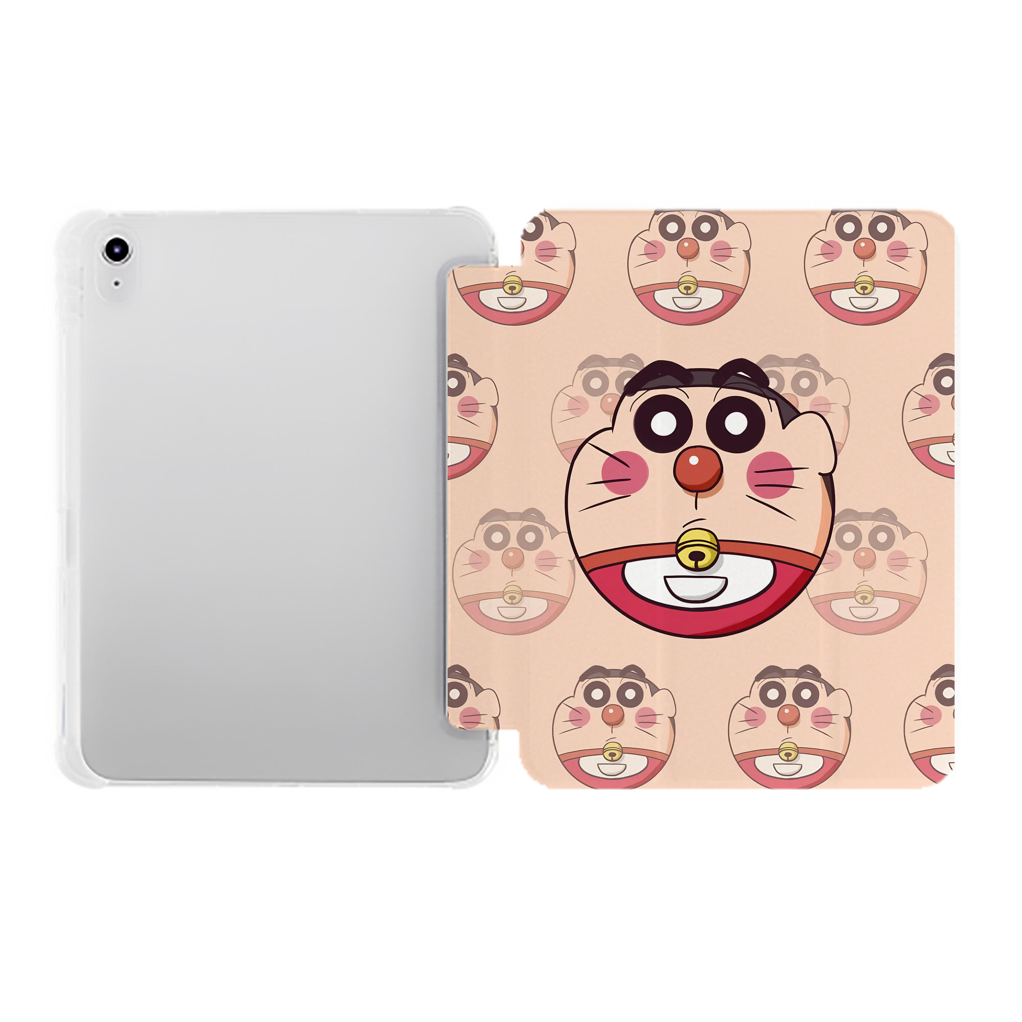 （画像用） ドラえもん Doraemon IPad ケース ペン収納付き 三つ折りスタンド PUレザー×シリコン 対応機種9.5/10.5/10.9インチ